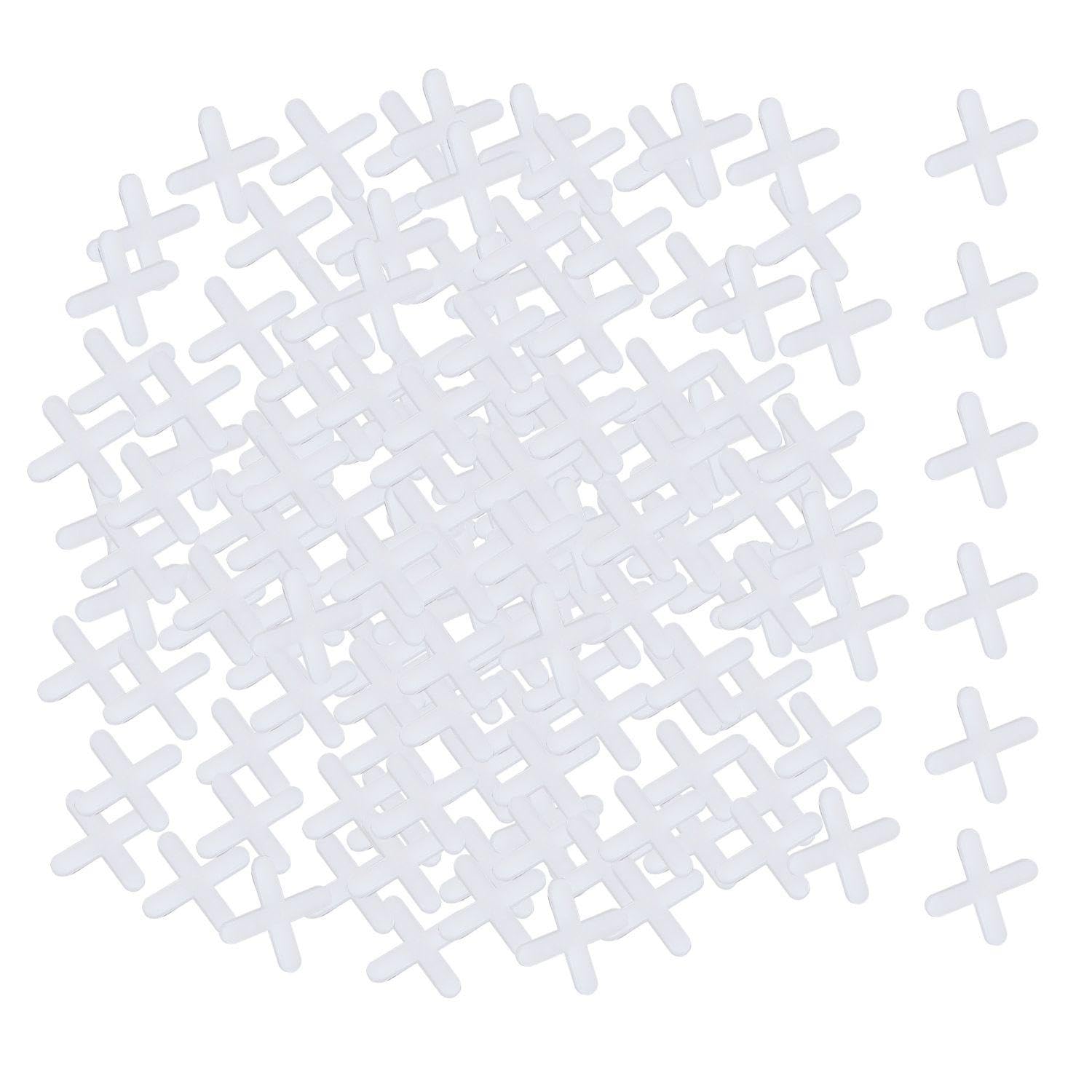 Ejufns White 1000 Pieces Of Cross Tile Gap Pads, Plastic Tile Spacing Pieces, Tile Positioning Aids, Suitable For Laying Floor And Wall Tiles.