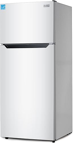 BLACK+DECKER Refrigerador de montaje superior de 14.6 pies cúbicos con congelador, refrigerador de 2 puertas con congelador superior y control de