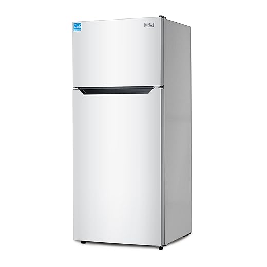 BLACK+DECKER 14.6 Cu. Ft. Top Mount Refrigerator with Freezer, 2 Door Refrigerator with Top Freezer and Adjustable Temperature Control, ENERGY STAR, BR1460HW, White