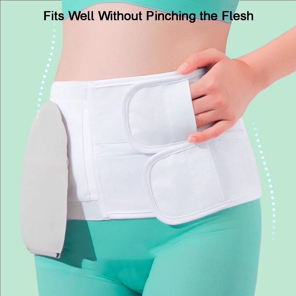 Fascia Addominale, Fascia Addominale Post Operatoria, Cintura Stoma, Design Sottile e Leggero, per Uomo e Donna, per Sacca per Stomia con Diametro di 6 Cm(L)
