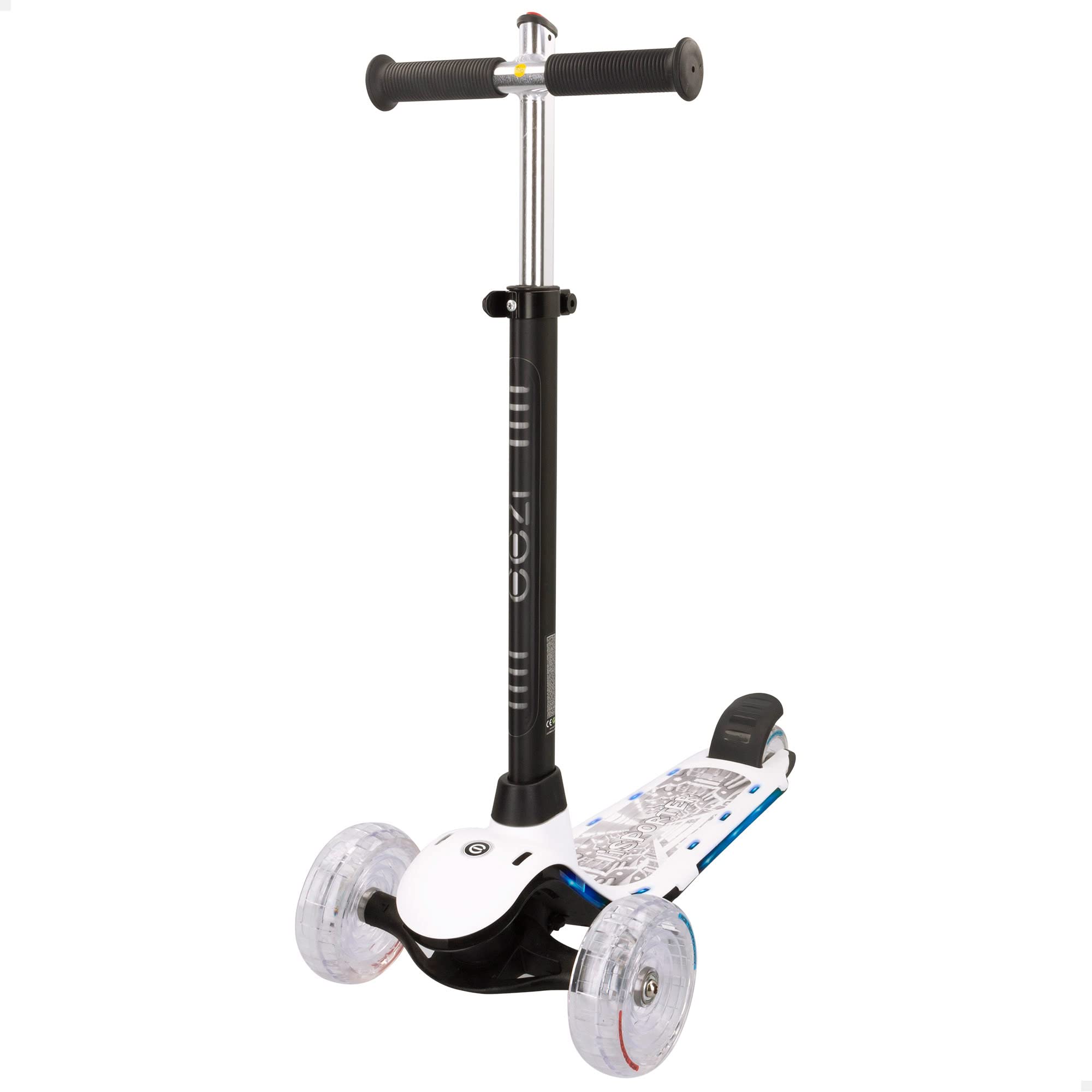 EEZI 54135 Trottinette à 3 Roues pour Enfants, lumières Multicolores Eezi Couleur Blanc/7 Couleurs, 3 Modes différents/Taille 60,5 x 29 x 76,5 cm EEZI 54135 Trottinette à 3 Roues pour Enfants, lumières Multicolores Eezi Couleur Blanc/7 Couleurs, 3 Modes différents/Taille 60,5 x 29 x 76,5 cm