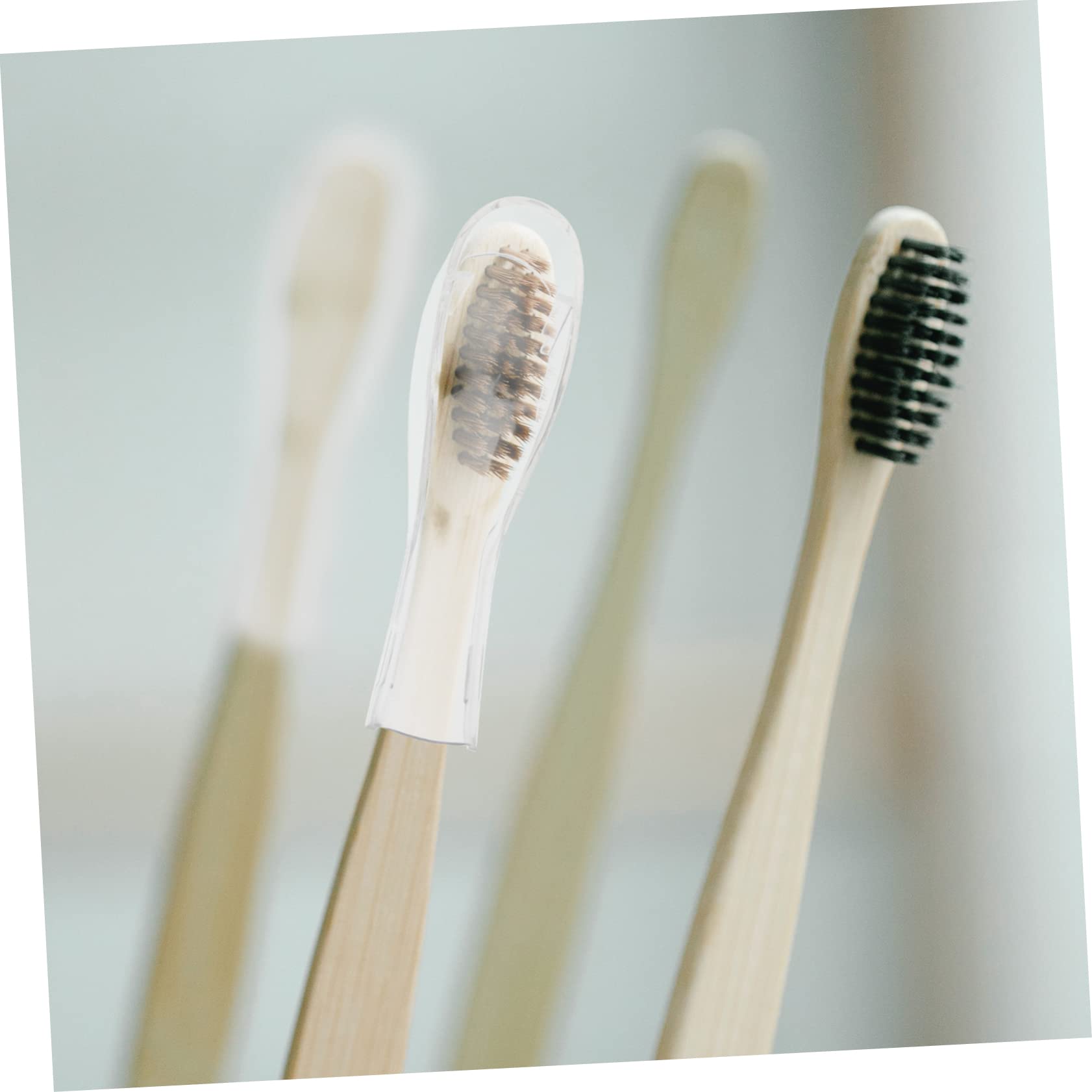 50piezas Cubiertas De Cepillos De Dientes Eléctricos De Plástico Portátiles para Viajes Fáciles De Limpiar y Reutilizables para Camping y Uso Diario