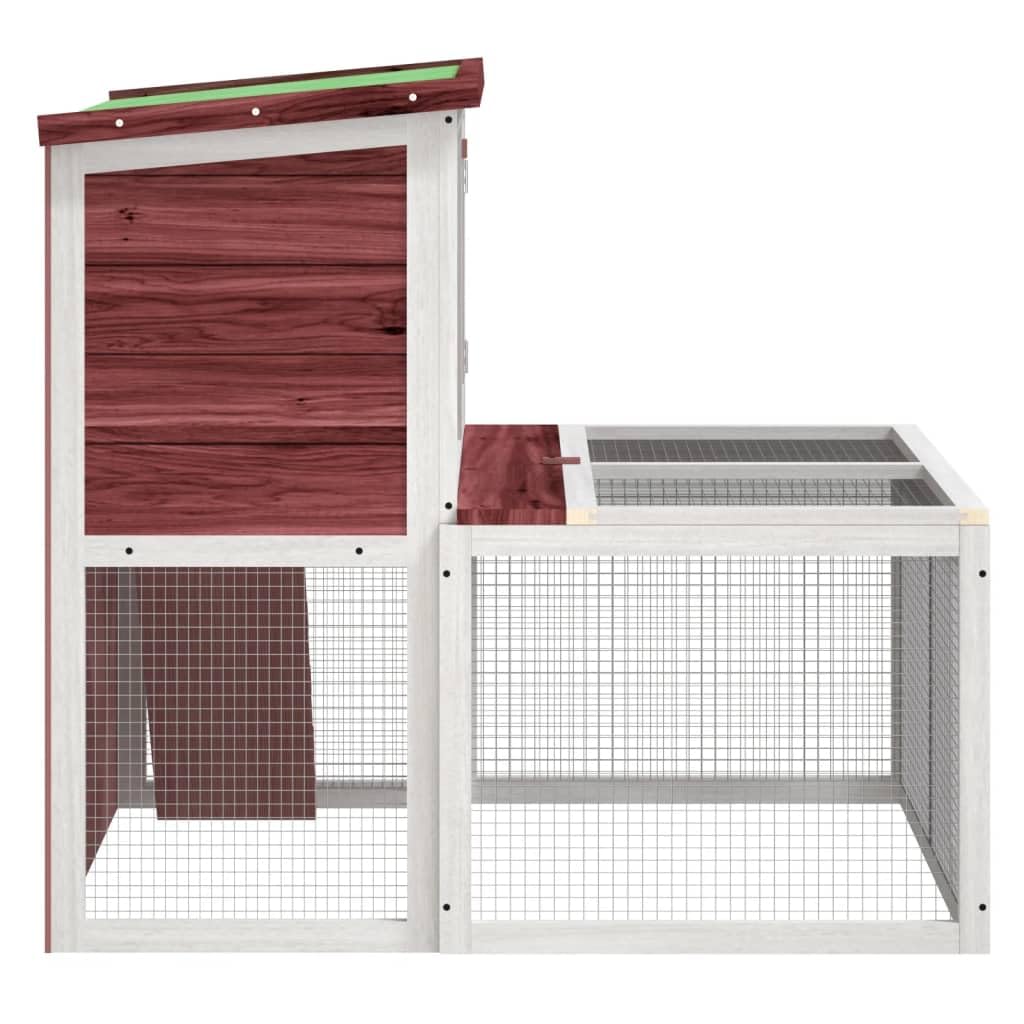 Mangloder - Conejera de madera maciza de pino 102 x 90 x 84,5 cm, color moca, cercado al aire libre, zona de dormir, techo impermeable para jardín, exterior, balcón y apartamento