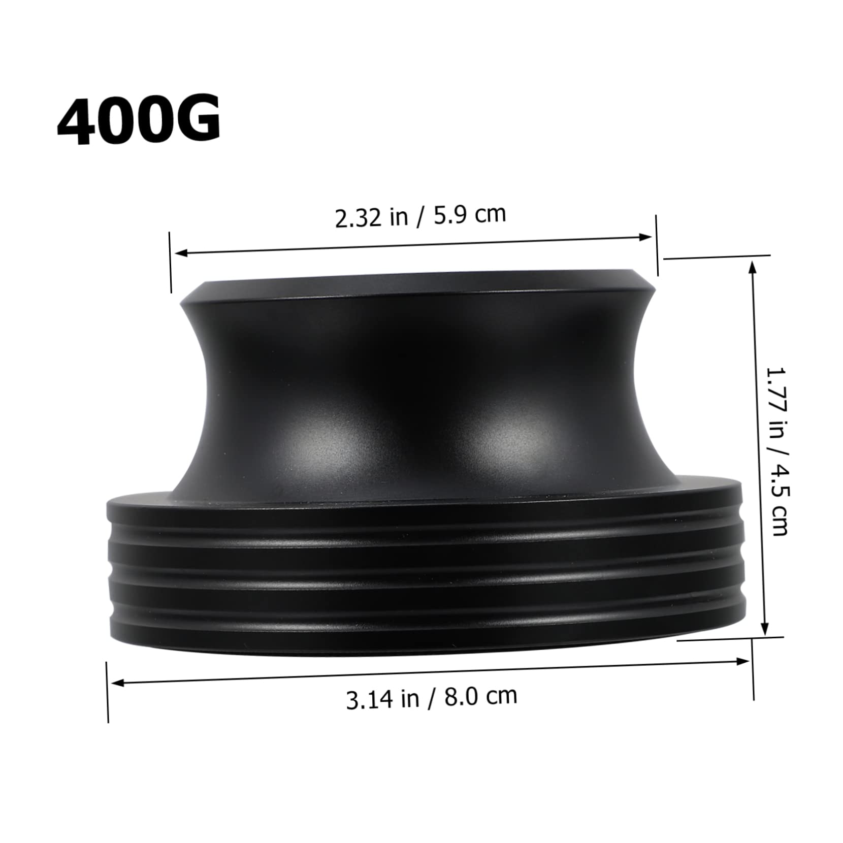 BESTonZON 1pezzi Stabilizzatore Per Dischi Alluminio Nero Accessorio Per Giradischi Design Ergonomico e Leggero Riduce e Usura Per Amanti Della Musica e Collezionisti Di Vinili