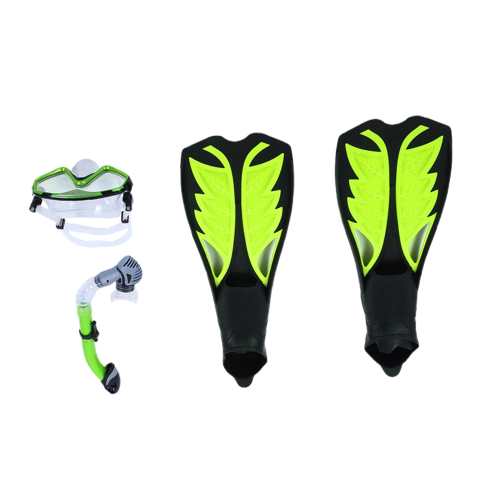 Juego de Snorkel para Adultos, Equipo de Snorkel Profesional con Aletas Ajustables y Máscara a Prueba de Fugas para Exploración Subacuática, Kit de para Natación
