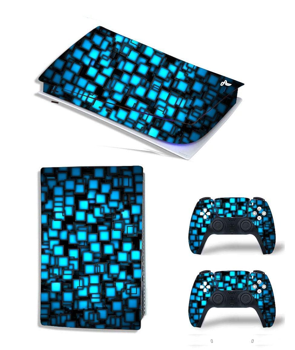 Khushi Decor 3D Blue Them UV 3M Vinyl Sticker Decals for PlayStation 5 Disk Version Console and Two Dual Sense 5 Sticker Skins Black PS5 Skin Console and Controller Design [Video Game] (B0CV9WYGTL) Amazon Price History, Amazon Price Tracker
