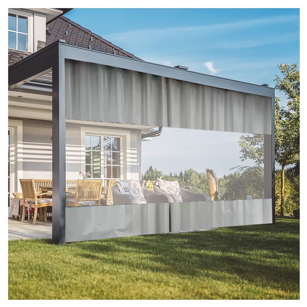 Rideau en vinyle transparent pour terrasse et station de lavage 2,10x2,20m