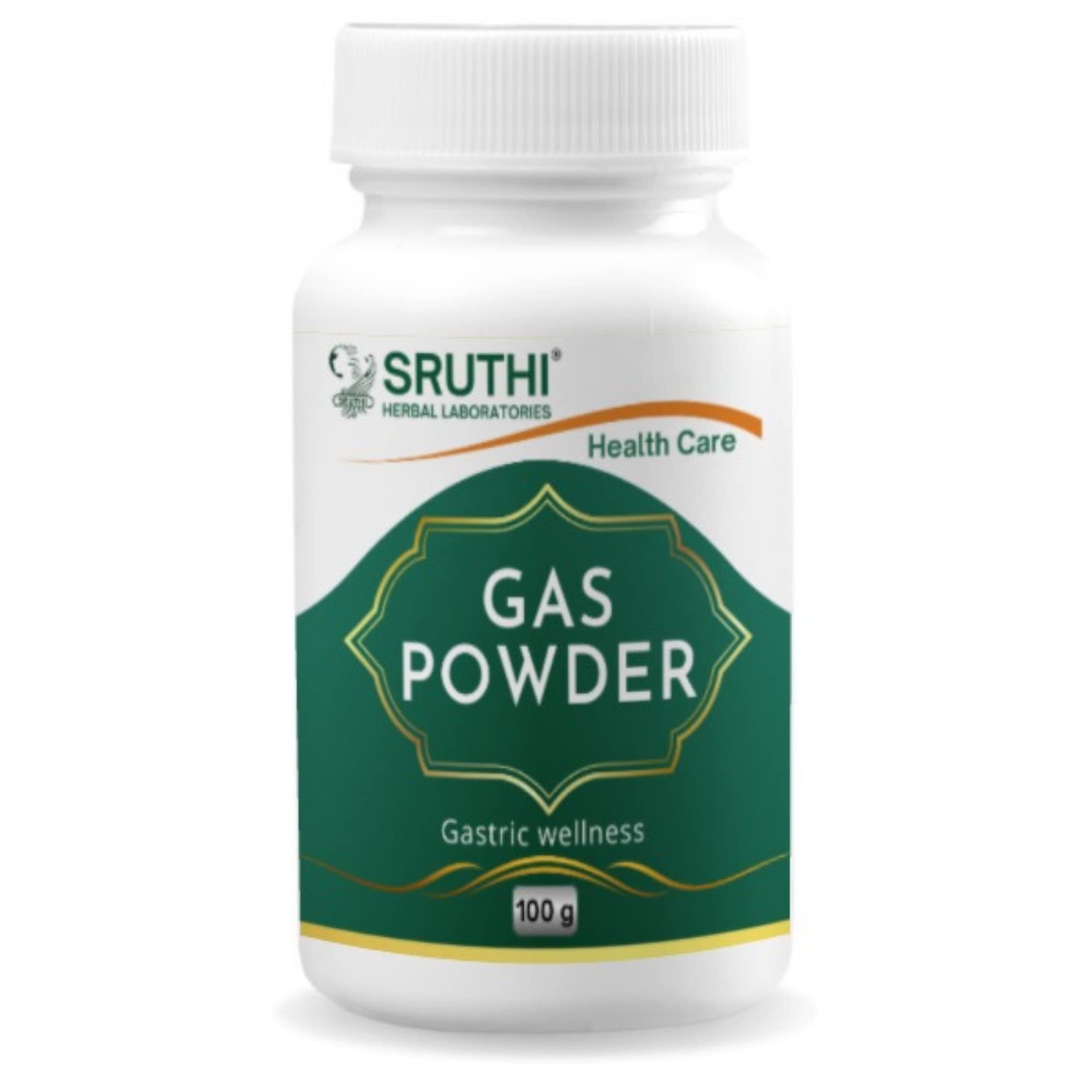 Sruthi Herbal Laboratories, Gas Powder | 100% Natural and Ayurvedic | Relieves Constipation, Bloating, Acidity Relief, Improves Gut Health, Digestion & Bowl Movement | Pack of 1 (100 gms)
