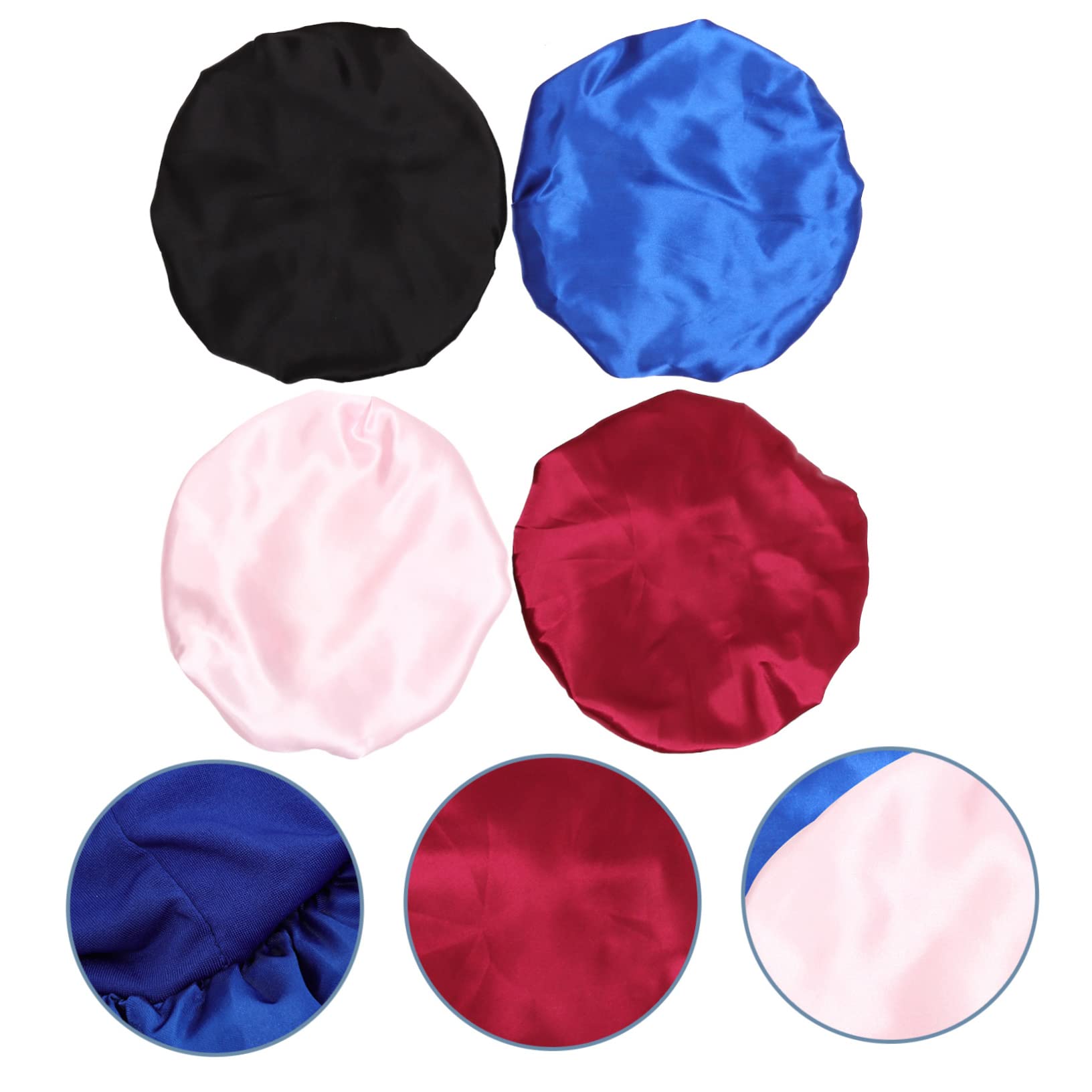 12 Pz Berretto Da Notte Berretto Di Protezione Cappello Da Salone Turbante Da Donna in Raso Cuffia Della Stazione Termale Ragazza Dormire Tessuto Elastico Copricapo