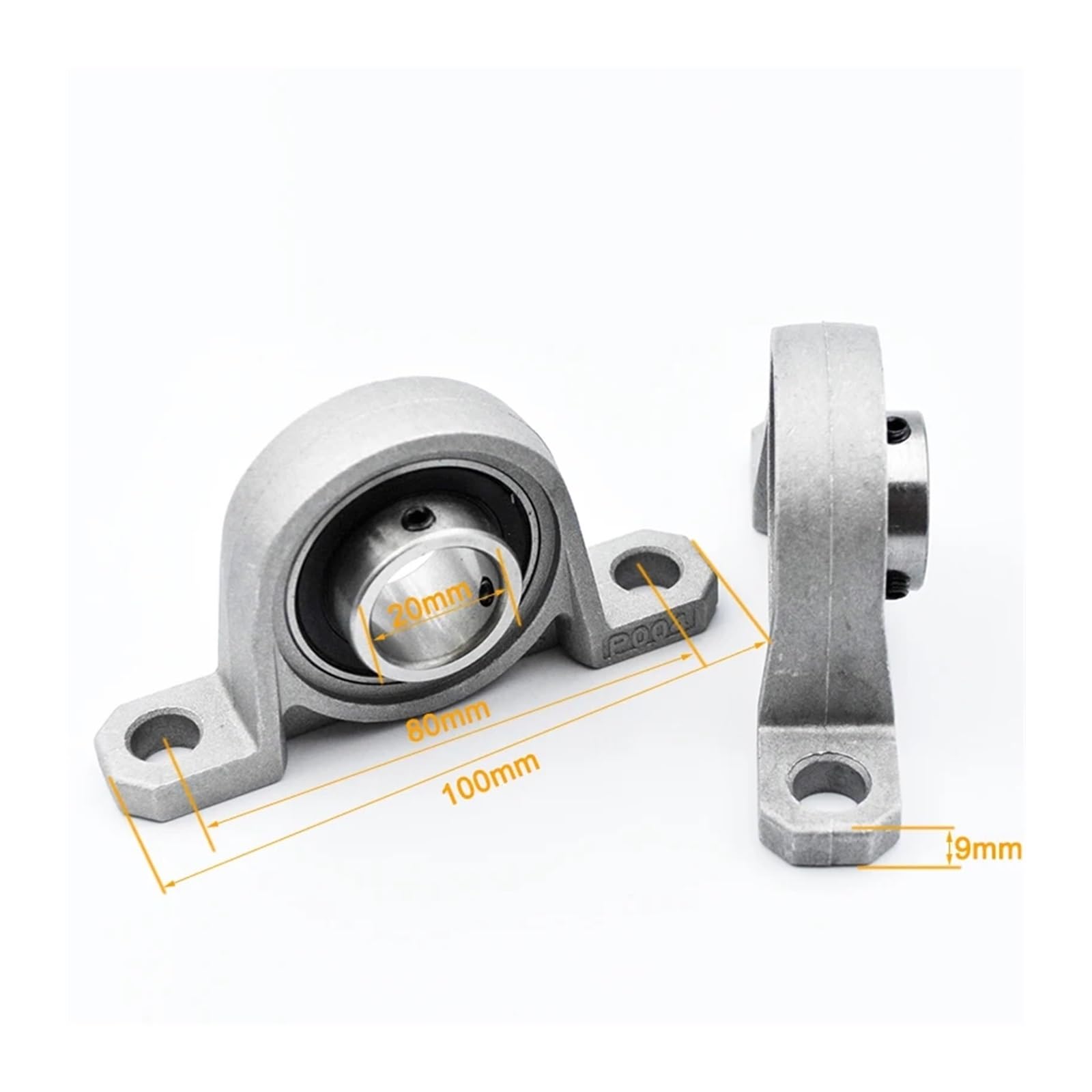 2 roulements miniatures en alliage de zinc KP004 de 20 mm de diamètre intérieur
