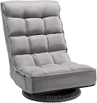 VEVOR Floor Chair, Adjustable Meditation Chair with Back Support, Folding Sofa Chair for Reading TV Watching and Gaming, Portable Floor Seat Lounge Sofa Chair for Kids Teens Adults, Gray