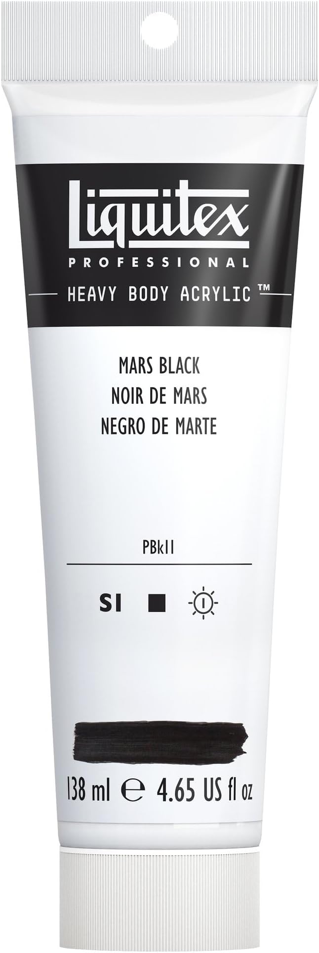 - Professional Heavy Body Acrylic Paint, 4.65-oz (138ml) Tube, Mars Black