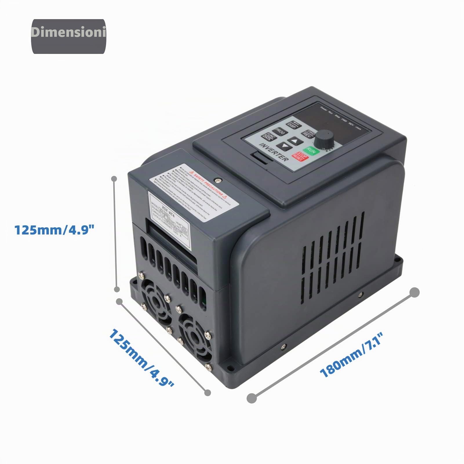 Azionamento a Frequenza Variabile VFD, Ingresso Monofase 220 V a Uscita Trifase 380 V 2,2 KW, Inverter VFD per Controllo Velocità Motore Mandrino