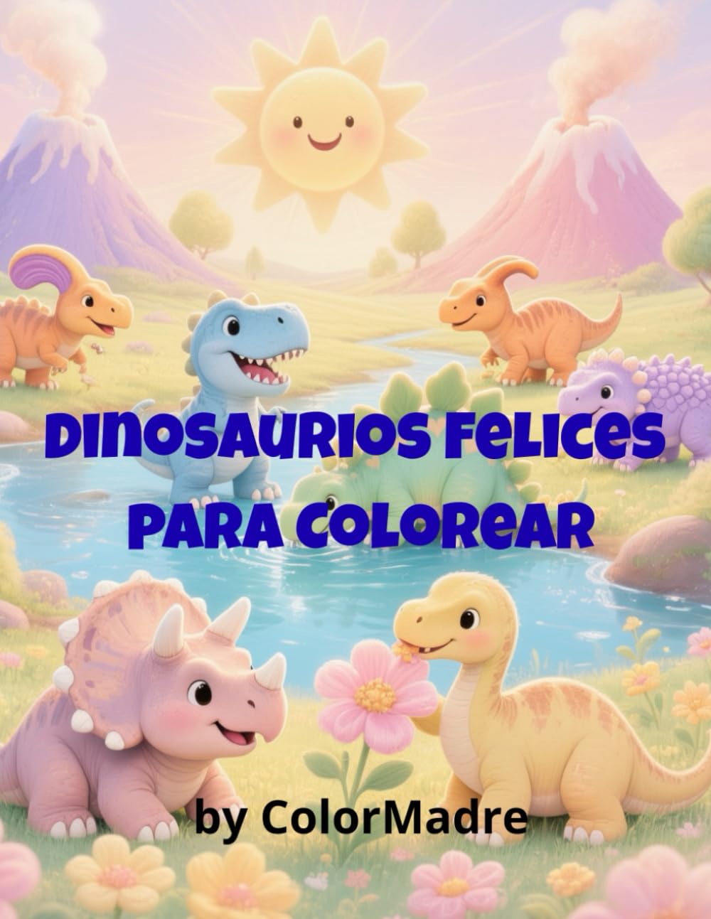 Dinosaurios Bebé para Colorear: 50 páginas para niños y niñas
