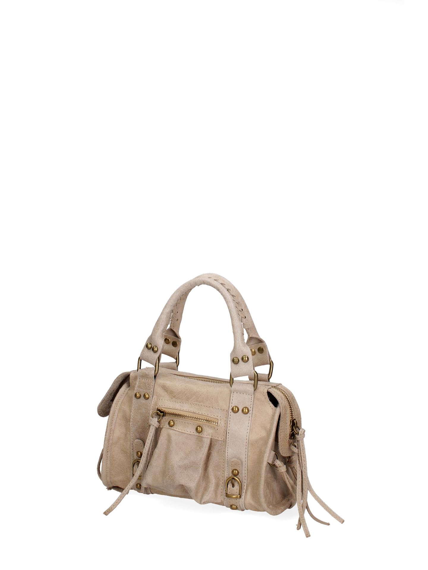 Gave Lux Sac porté épaule pour femme Produit artisanal. Matériau extérieur : cuir véritable. Produit fabriqué en Italie. GLX220609123FBG-PARENT. 25 x 15 x 10 cm