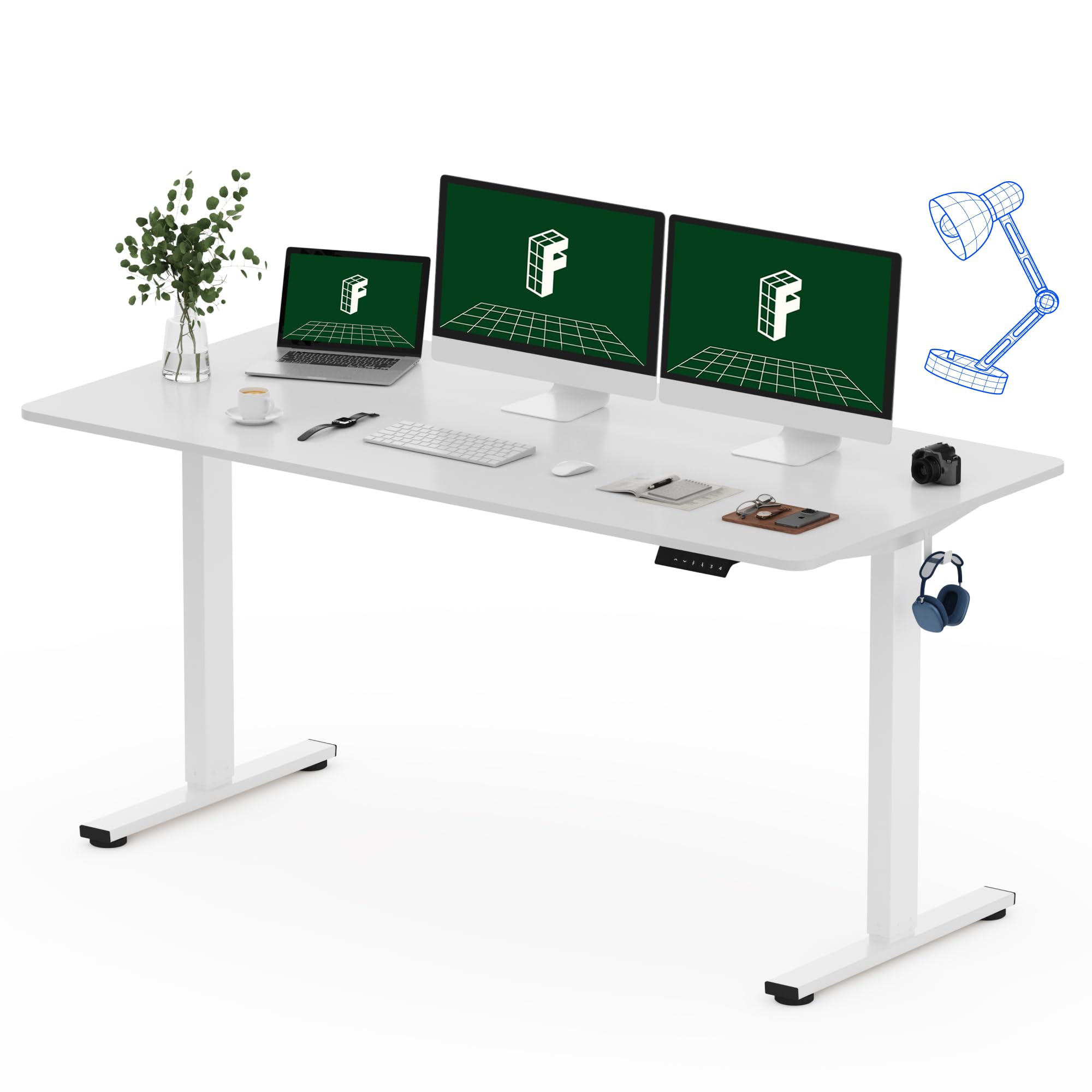 Amazon.com: FLEXISPOT One-Piece Electric Standing Desk, 60 x