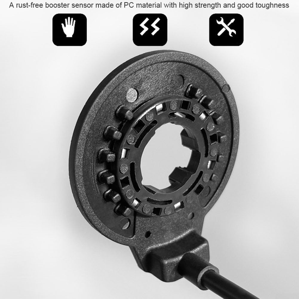 Capteur d'assistance PAS pour vélo électrique avec aimants F-12L, pour la plupart des vélos électriques, alliage d'aluminium, 5,4 x 4,4 cm, câble de 1015 mm