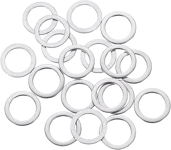 Uxcell 100Pcs M5x10x1mm Aluminum Flat Washers - Round Seal Gaskets Spacers For Screws Bolts
