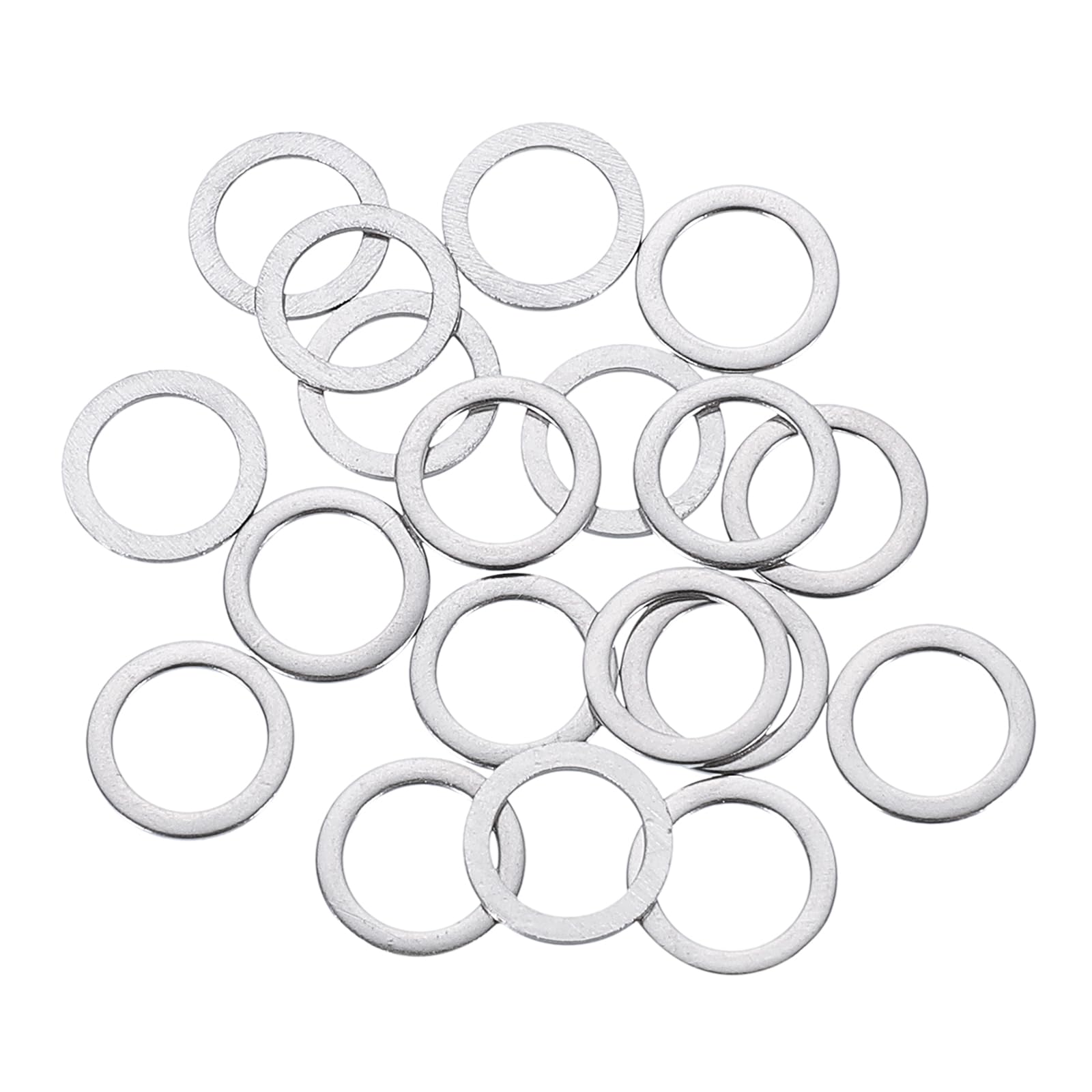 uxcell 20 Pcs M8 Flat Washer, 8x12x0.8mm Thickened 304 Stainless Steel Flat Spacers for Screw, Bolt, Automotive, Industrial Machinery