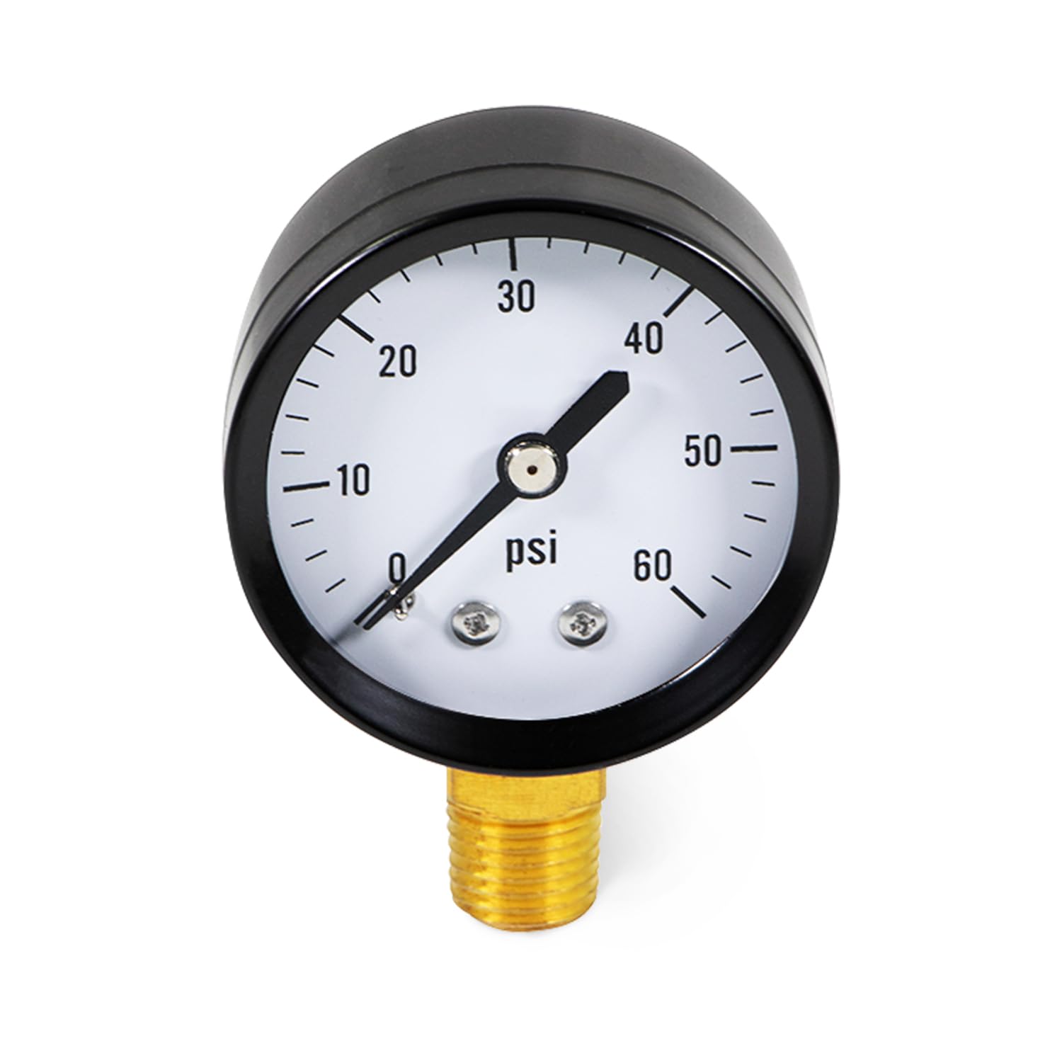 Supply Giant 2" inch Dial Utility Dry Water Pressure Gauge, Ideal for Swimming Pool Filter - Spa - Sprinkler - Well Pump - Aquarium - Water Hose, 1/4" NPT Lower Mount Brass Connection, 0-60 Psi-image-27