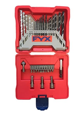 FYX Household Drill and Drive Mixed Set for Wood, Metal and Masonry (33 pcs)