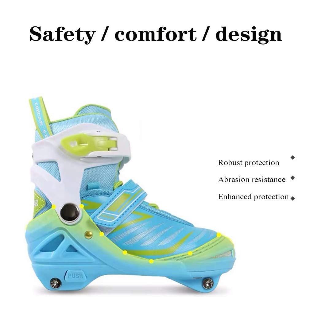 Mode Patins à roulettes pour Enfants Fille lumière LED Roues, Aux Débutants Antichoc Enfants sont Réglables Lacet Triple Roue PU Résistante à l'usure Enfants