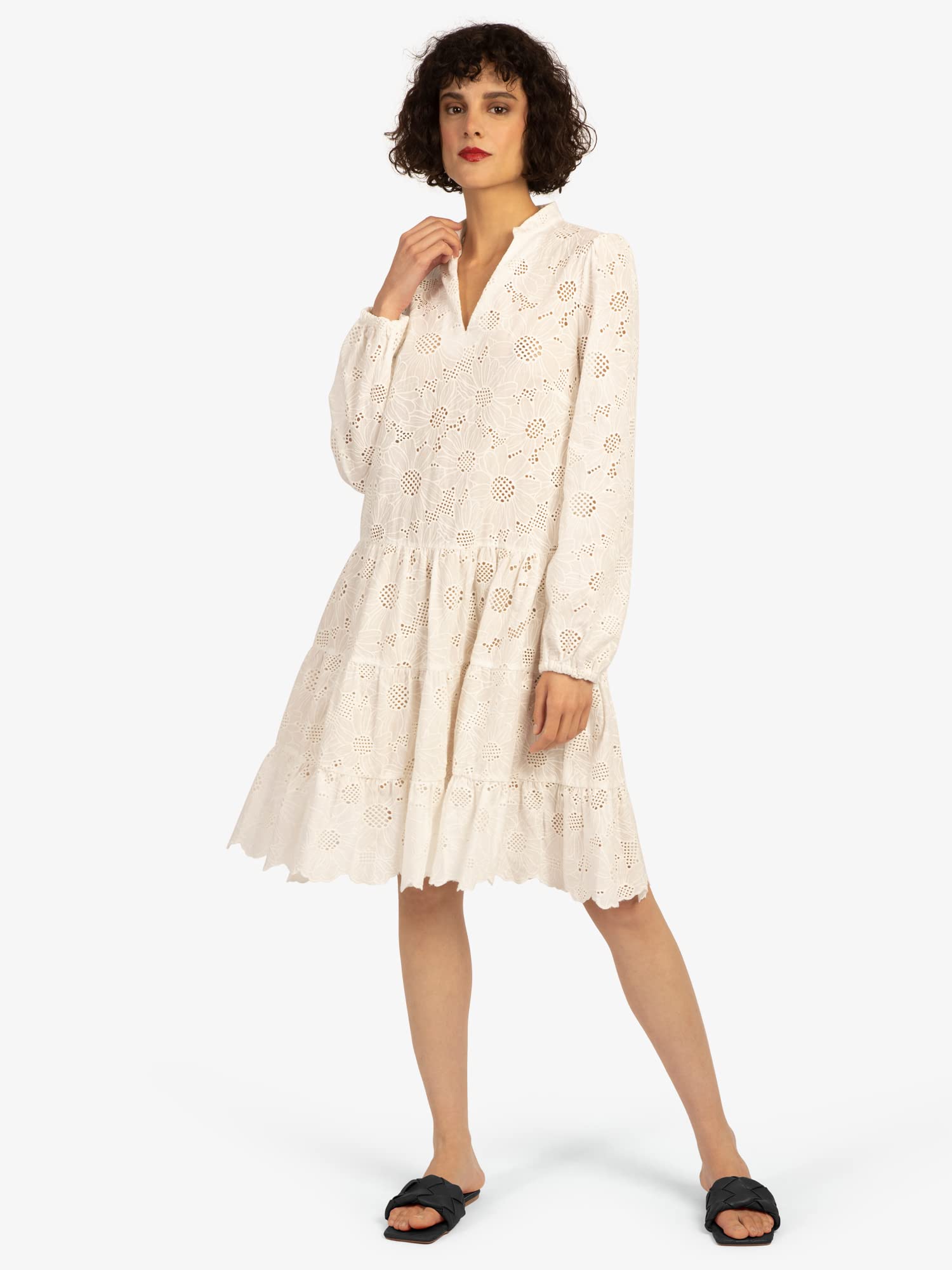 ApartFashion Women's Summer Dress, Cream, 10 - Image 2