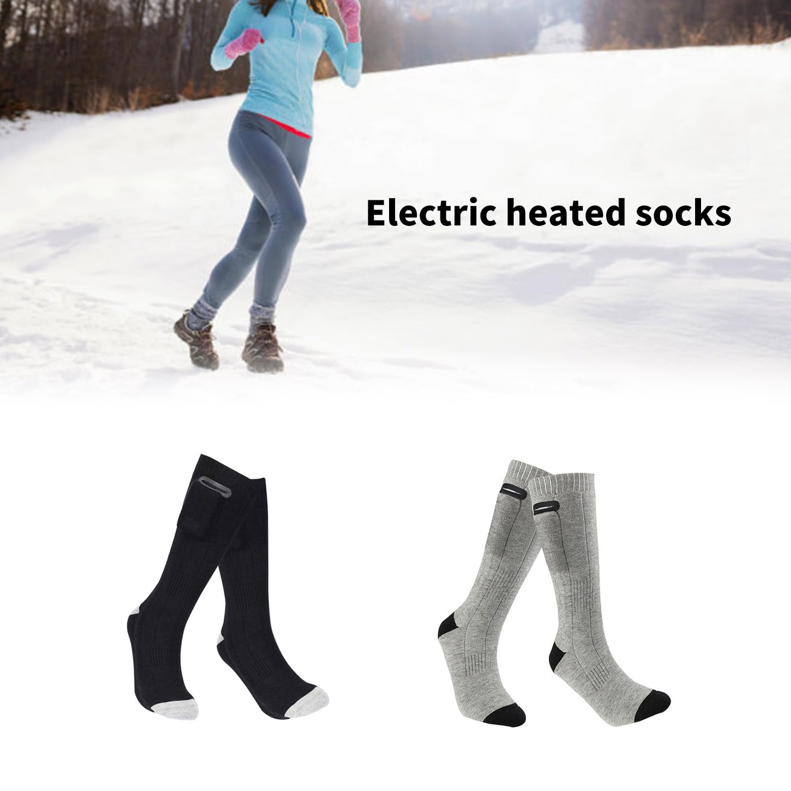 Rechargeable Heated Sock with 3 Levels Heating Settings Feet Warmer Heated Sock for Men Women Electric Heated Sock