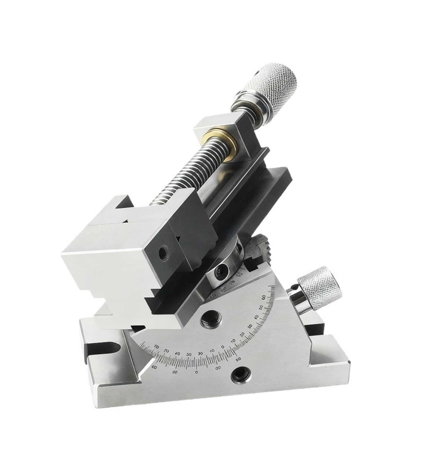 360° Rotating Angle Vice - 2 Inch Stainless Steel Vise for Precision Clamping and Tilting(Stainless Steel)