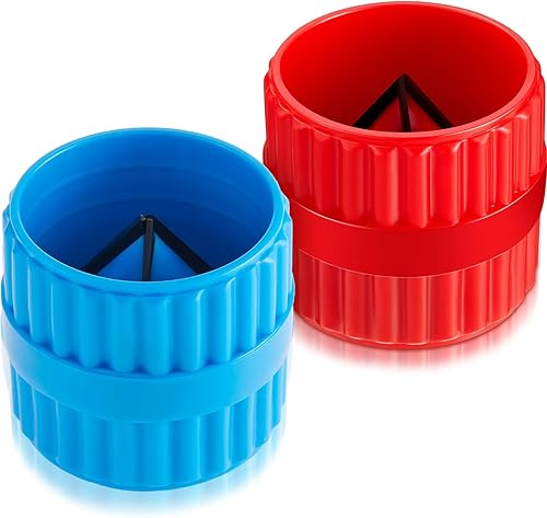 Miniatura 8 de 2 piezas de tubo de escariador interior y exterior para tubos de desbarbado para tubos de aluminio de cobre PPR (rojo, negro)