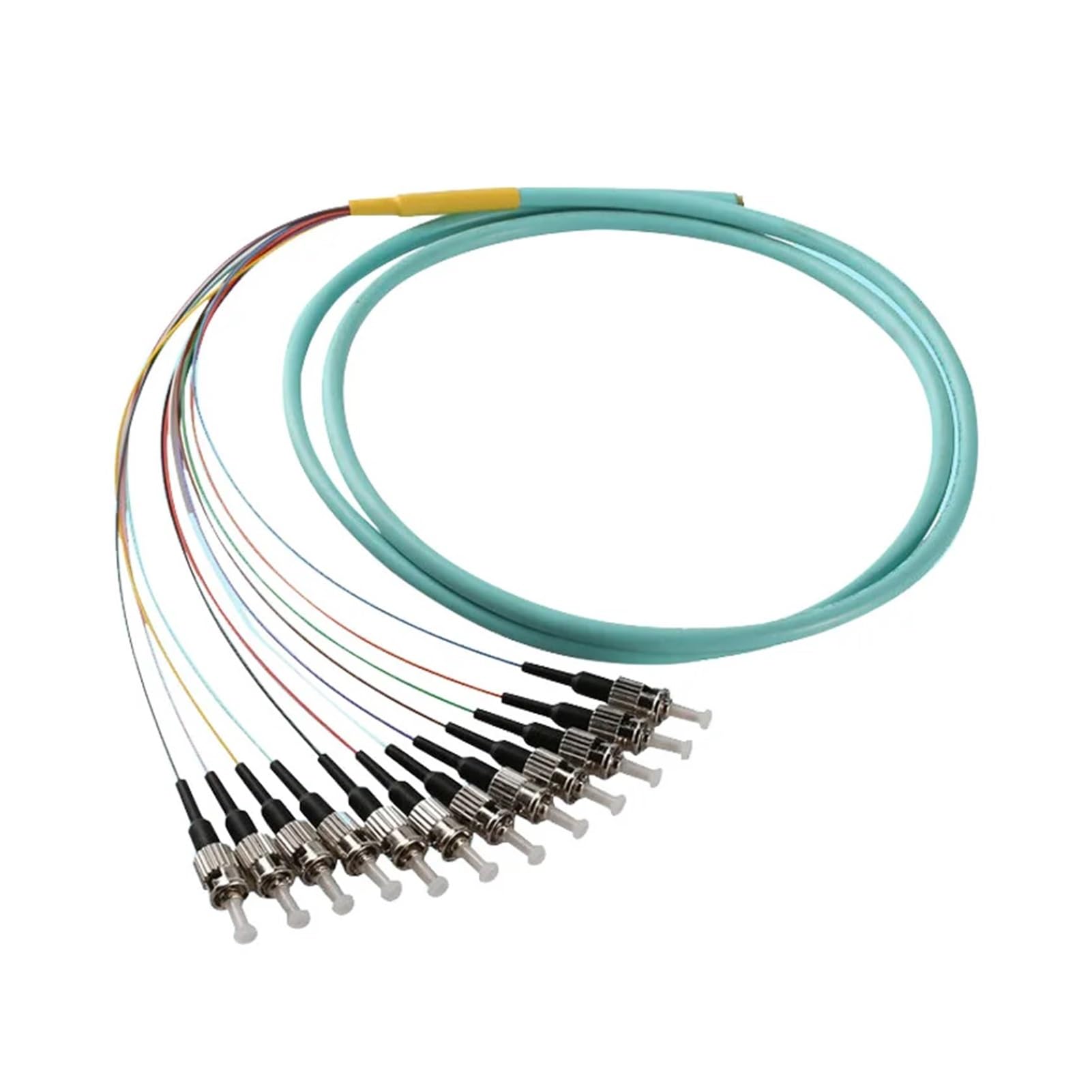 Cordon de Brassage Fibre Optique Pigtail, OM3, Multimode, 0.9mm, Cavalier 50/125, SC, FC, St, LC, câble en Cuir, 1.5m, Lot de 10 pièces(FC 1.5 metres-10pcs)