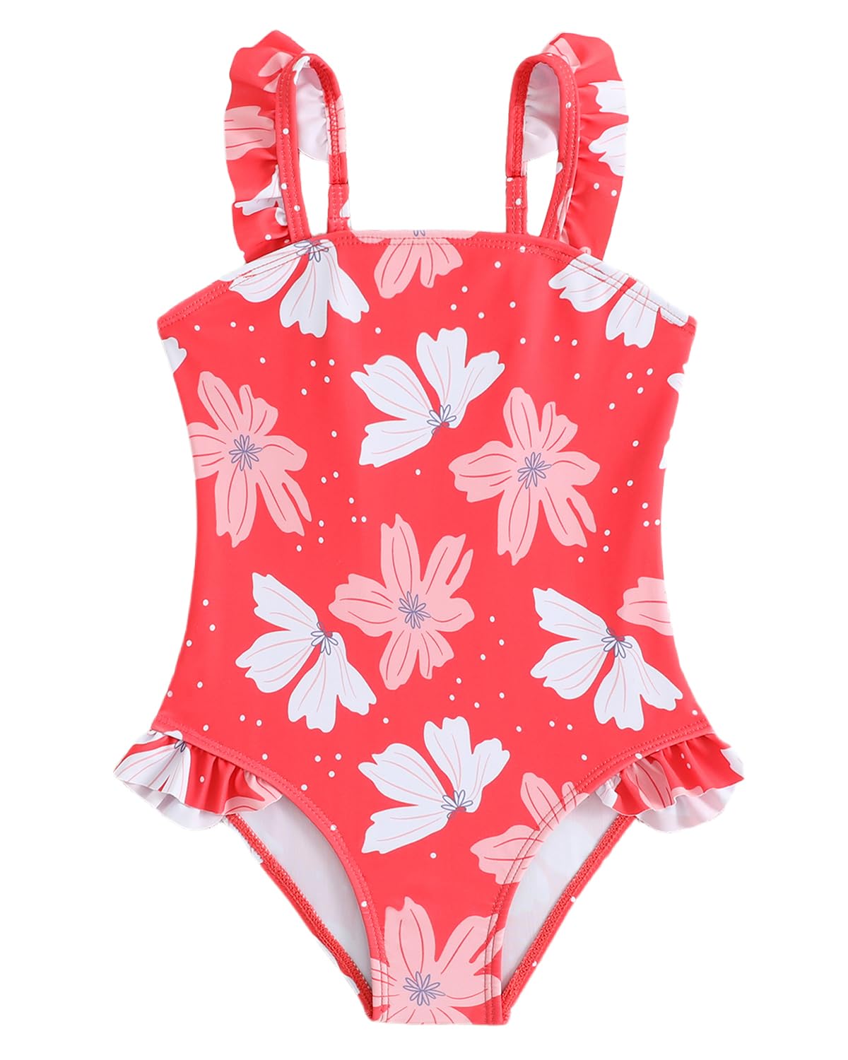 Badeanzug Mädchen Gr 80-116, Einteiler Badeanzüge für Mädchen Baby Kleinkind mit Verstellbare Träger Süß UPF 50+ Schwimmanzug Mädchen Kinder für Strand & Pool