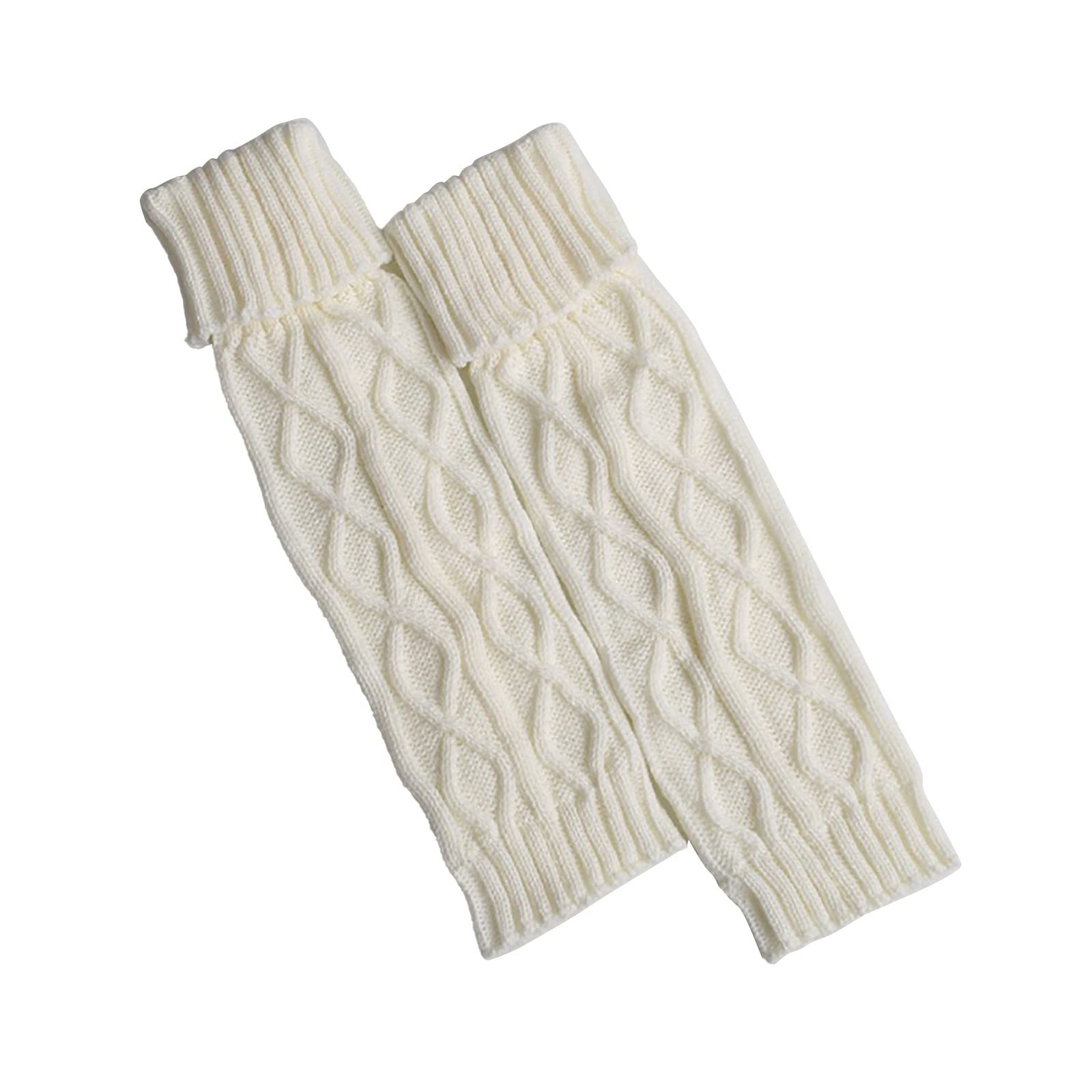 Womens Thin Compression Socks Knitted Wool Warm Leg Warmers Medium Length Lozenge Boot Cover Autumn Winter Foot Cover Pile Sock Cover Leech Socks Personalised 13Th Birthday