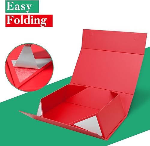 Miniatura 16 de LIFELUM - Caja de regalo con tapa magnética, contiene tarjeta, cinta, etiqueta adhesiva y papel triturado de relleno, para Navidad, grande, 13.8 x