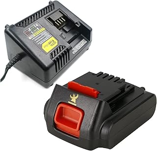 1.5Ah Compatible with Black and Decker 14.4V Battery and Charger (Real Capacity Label) Replacement BL1114 BL1314 BL1514 LB16