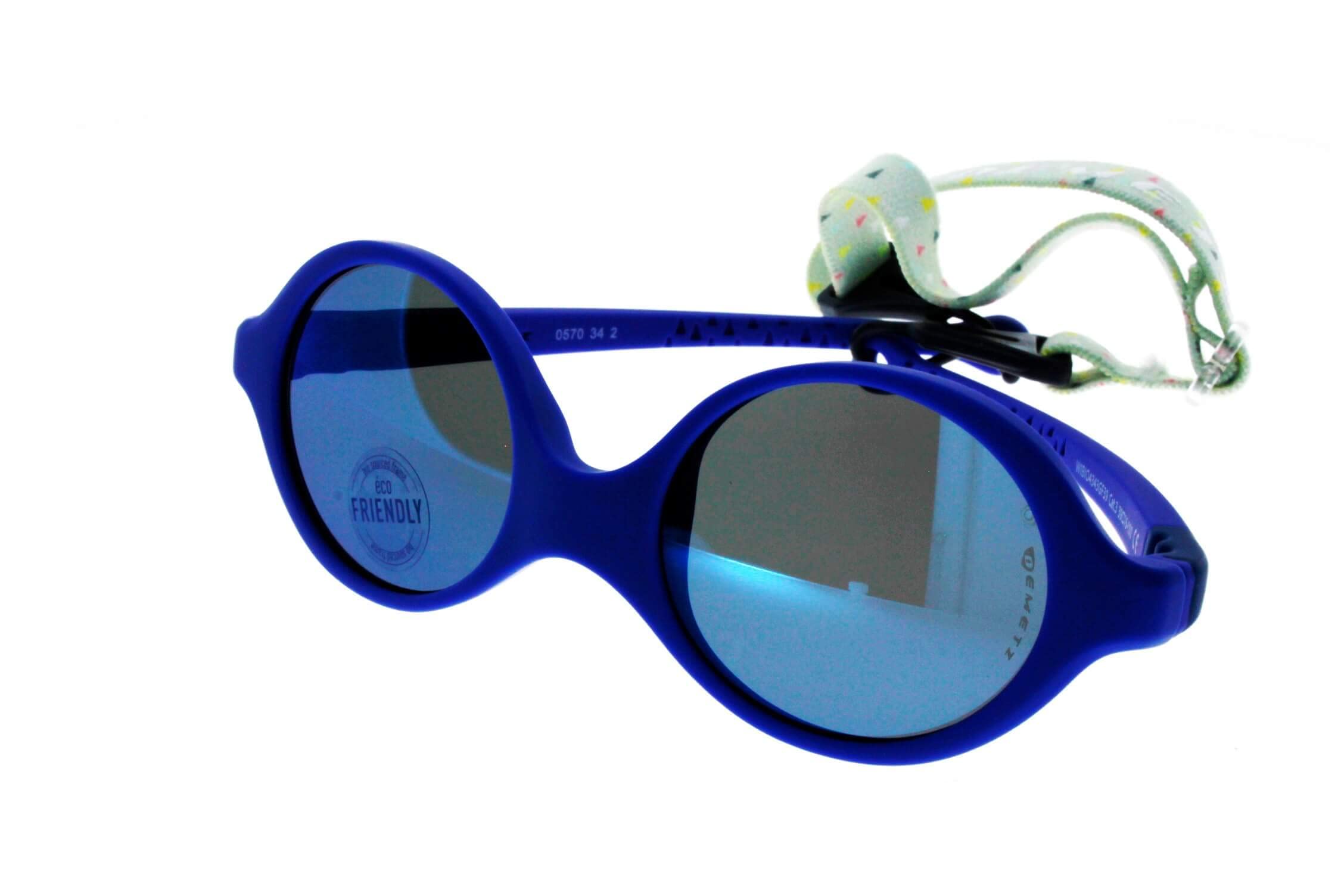Demetz - Baby-Sonnenbrille Wibio Blau, Rahmen bio-queuert, 6 bis 18 Monate