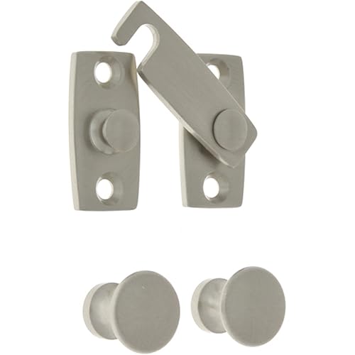 idh by St. Simons 21021-015 Professional Grade Quality Genuine Solid Brass Shutter bar Kit, Satin Nickel