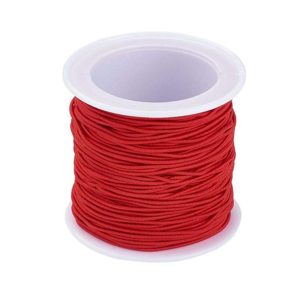 HoitoDeals 1mm Round Nylon Cord Elastic For Mask Sewing Clothing Arts & Craft Jewellery Beading