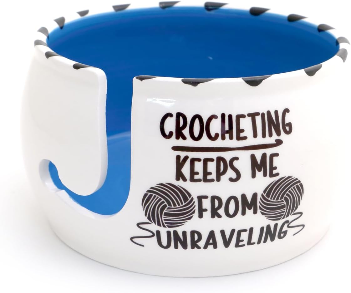 Crochet Keeps Me From Unraveling Yarn Bowl