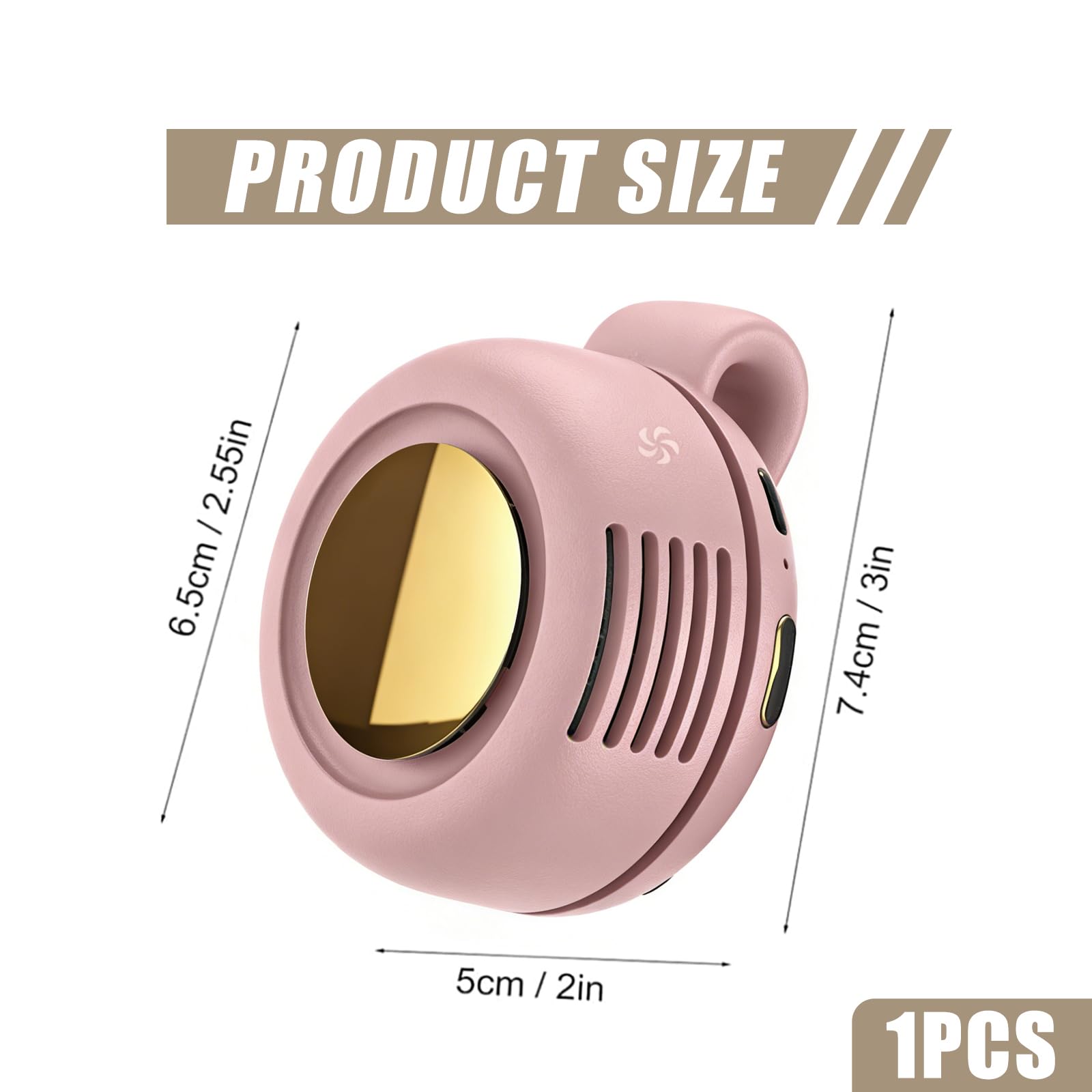 Leiser Mini-Ventilator ohne Flügel, tragbarer Taillenclip-Ventilator, wiederaufladbar, freihändiger Gürtelventilator mit 3 Geschwindigkeiten, für Reisen, Büro, Hemd, Sommergeschenk für