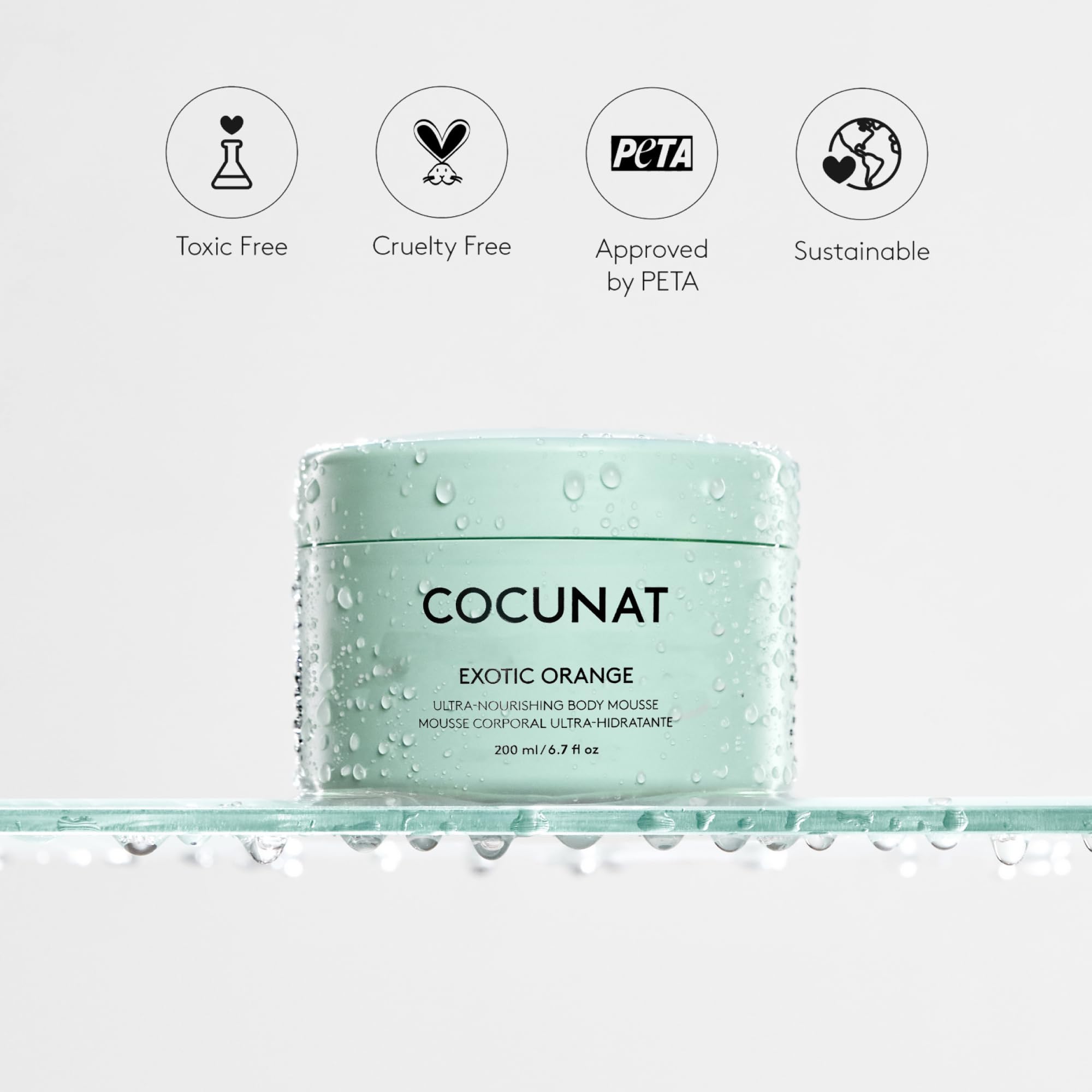 COCUNAT - Exotic Orange - Mousse Corporal Hidratante y Reafirmante 24h - Aroma Cítrico - Manteca de Karité - Piel Extra Suave - Rápida Absorción - Sin Siliconas - 200ml