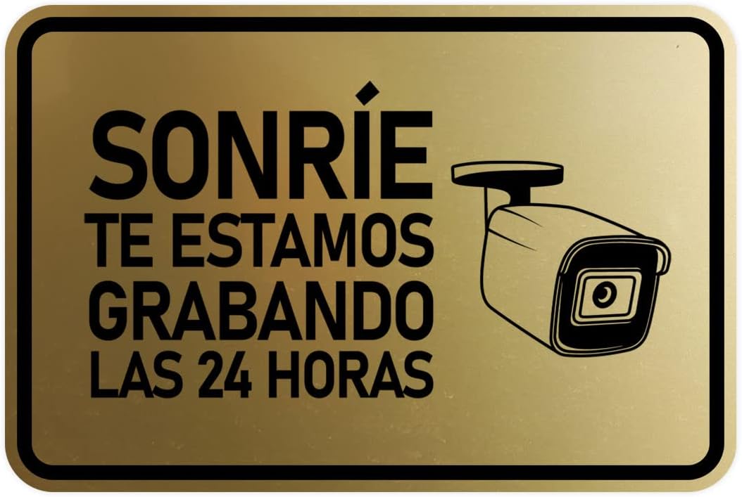 Signs ByLITA Classic Framed Sonríe, Te Estamos Grabando Las