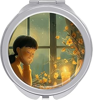 Espejo de maquillaje para mujer y vela, espej...