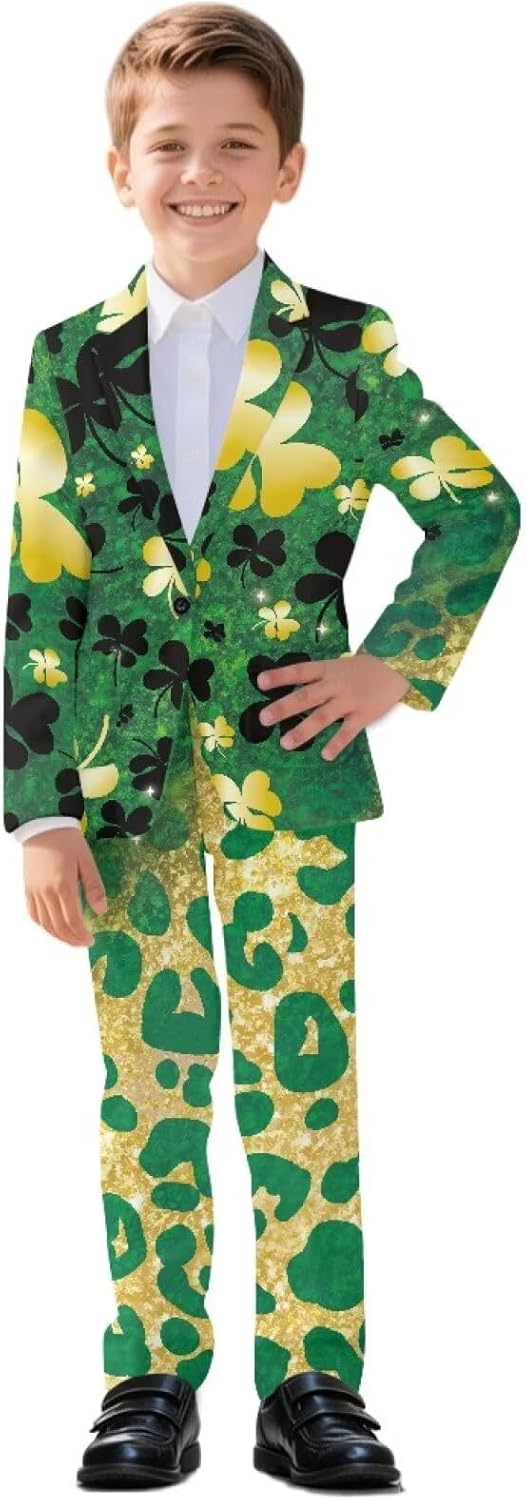 Boys' Suits 2 Pice Suit Slim Fit Kids Outfits Blazer and Pants 5-14Y