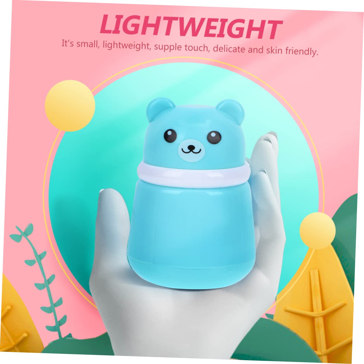 WOONEKY 2pcs Baby Talcum Powder Box Newborn Face Powder Puff Case Abs Pp Material