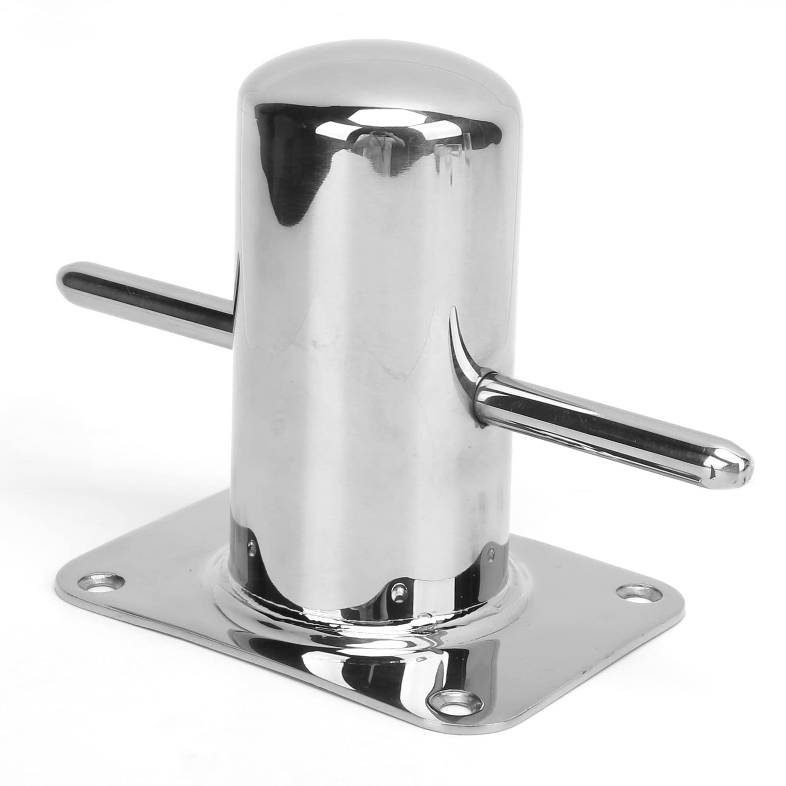 Bitta di ormeggio singola in acciaio inox 316 lucido Cleat marino resistente per barca, yacht e molo (120MM)