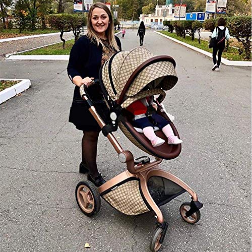 Hot Mom Klassieke 2-in-1 kinderwagen - combikinderwagen reuzenset complete set, aluminium frame/volledige rubberen… - Afbeelding 4