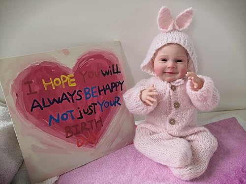 Miniatura 4 de Anano Muñecas de bebé Reborn de 18 pulgadas, muñecas de bebé de la vida real que se ven reales de silicona bebé Reborn muñeca realista bebé niña