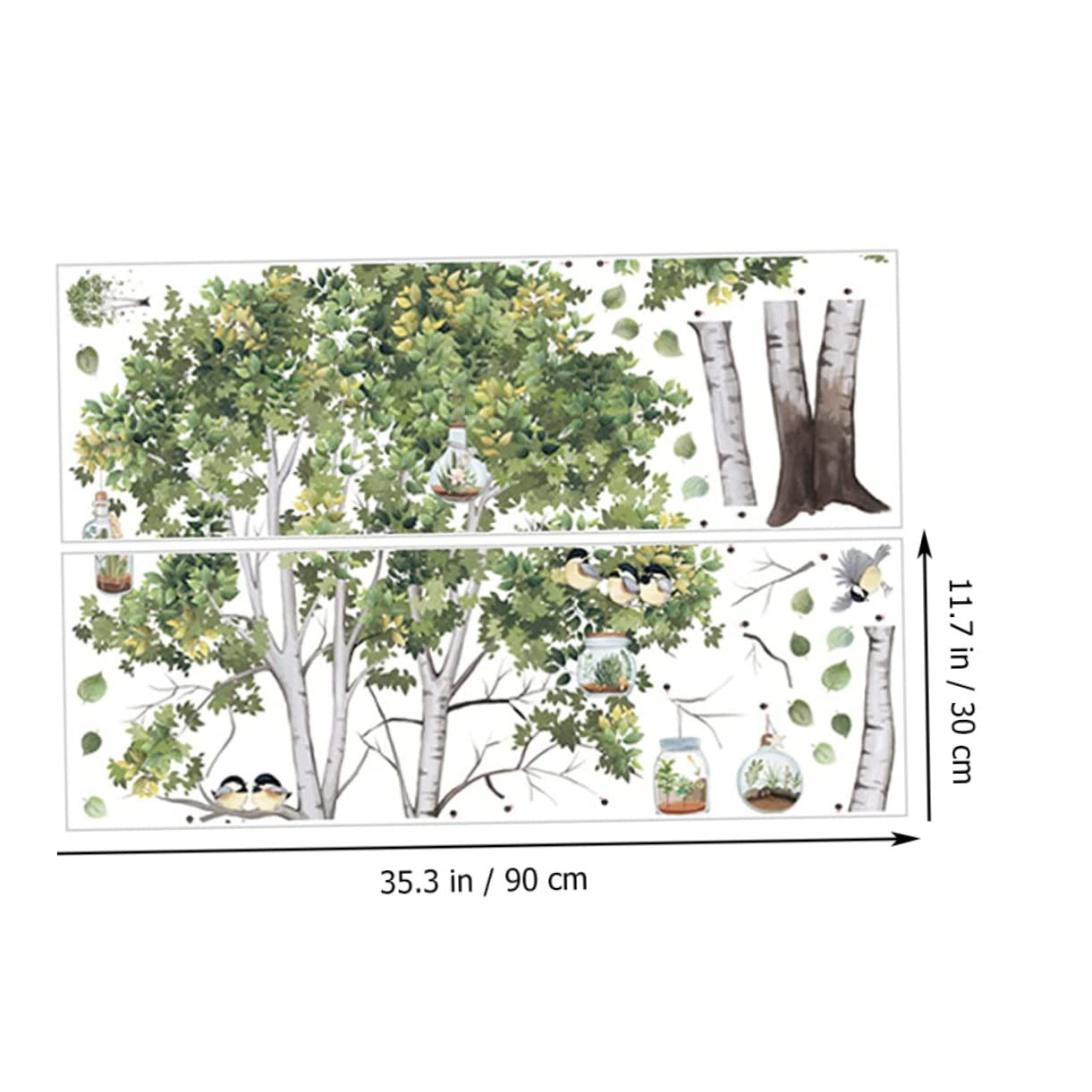 VILLCASE 2 Set Decorazioni Murali Adesive Fresco Adesivi Murali Rimovibili E Ufficio Facili Da Applicare E Impermeabili 2 Pezzi * 2