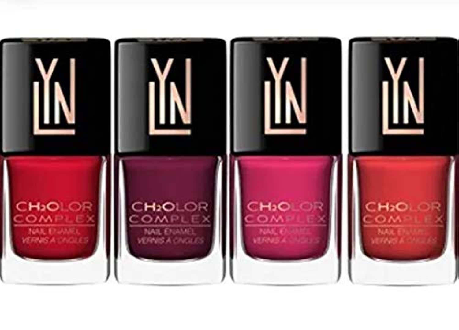 LYN Love Your Nails Multicolored Breathable Vegan Nail Polish (Red Blast) | Water and Air Permeable for Healthy Nail | Halal Certified Nail Polish (Set of 4)